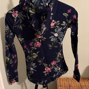Joules Navy Floral Hoodie